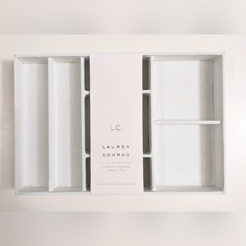 LC LAUREN CONRAD, Beautiful 3 Piece Jewelry Trays and Bar,in a Neutral Color. - Picture 6 of 8